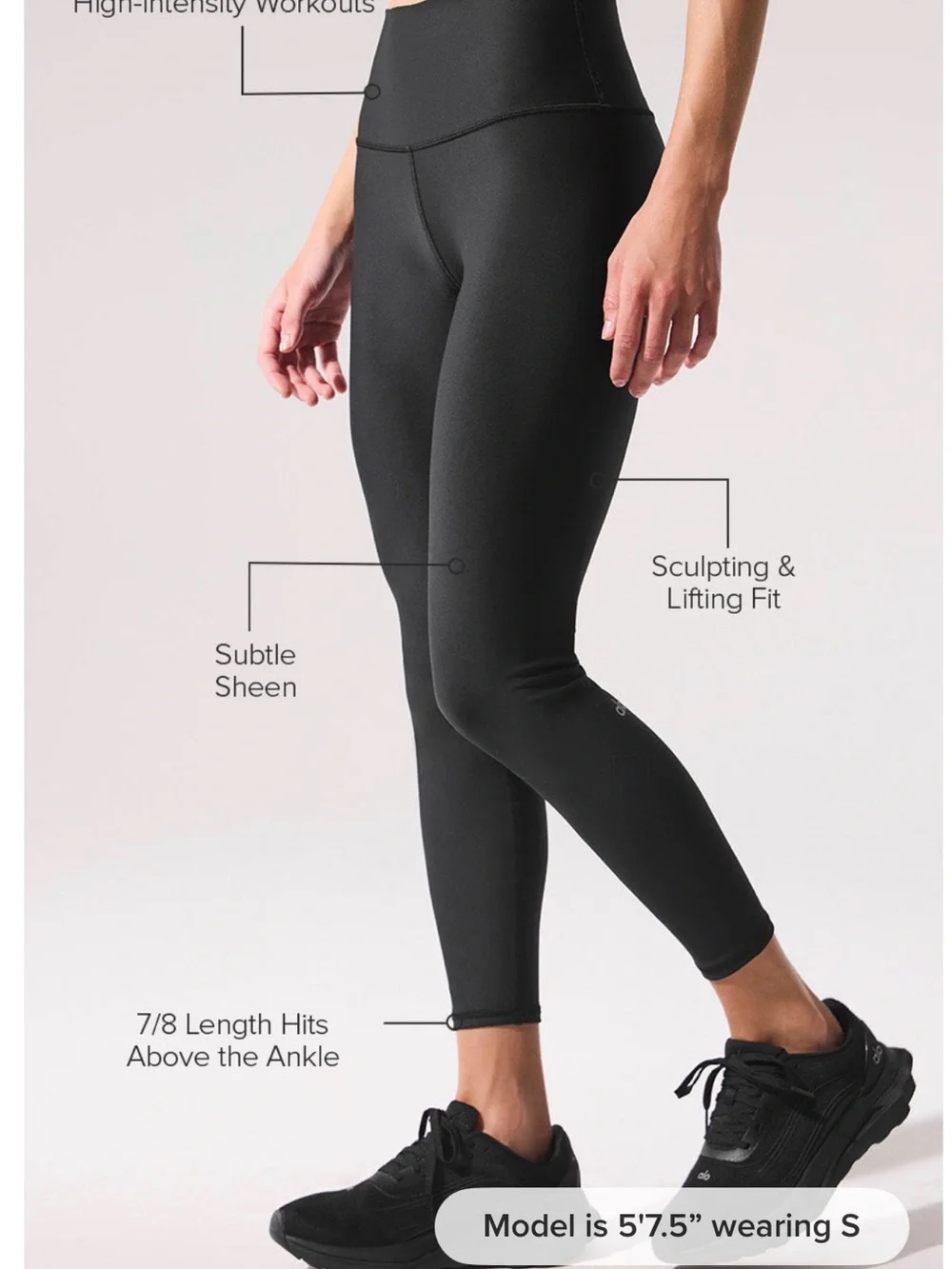 ALO AIRLIFT LEGGING 7/8 - BLACK NWT